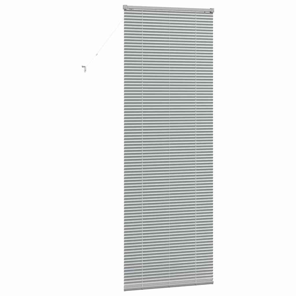 Window Blind with Curtains Manual Silver Aluminium