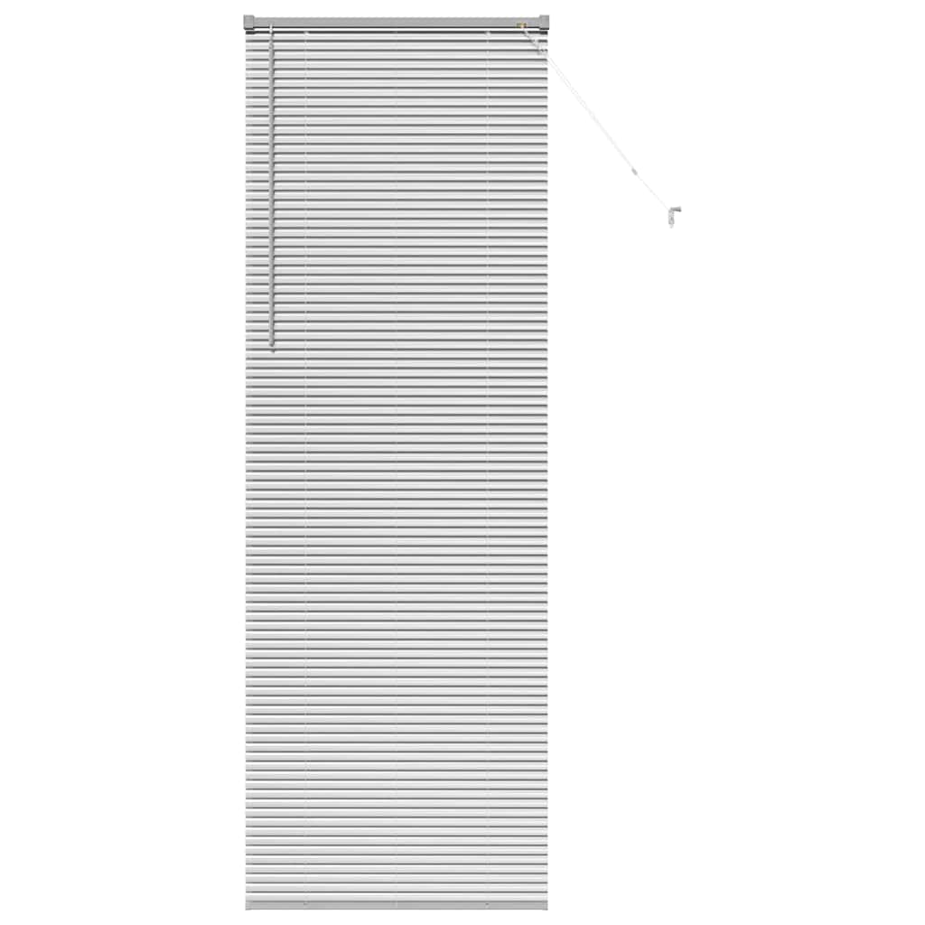 Window Blind with Curtains Manual Silver Aluminium