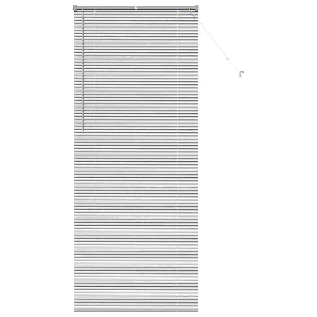 Window Blind with Curtains Manual Silver Aluminium