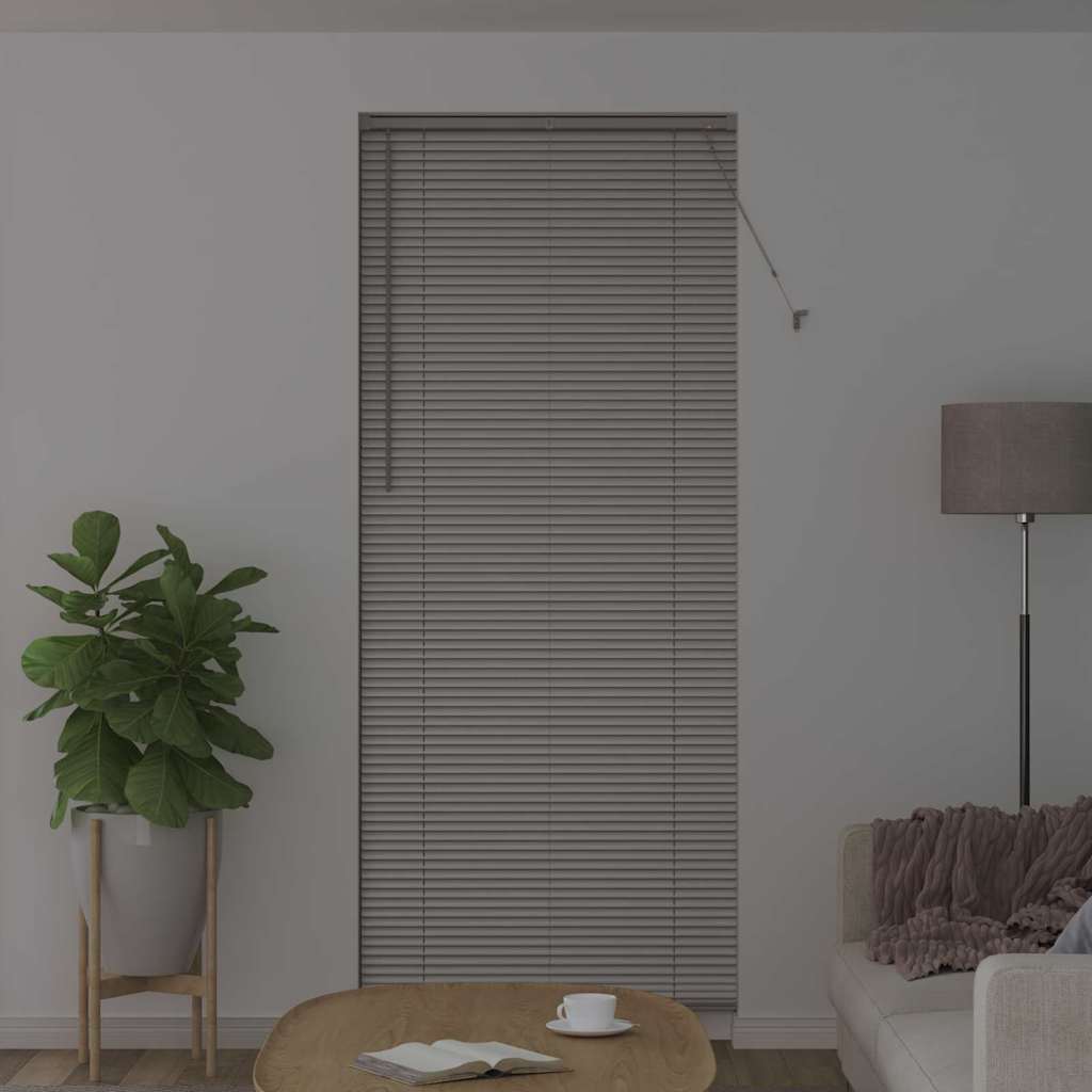 Window Blind with Curtains Manual Silver Aluminium