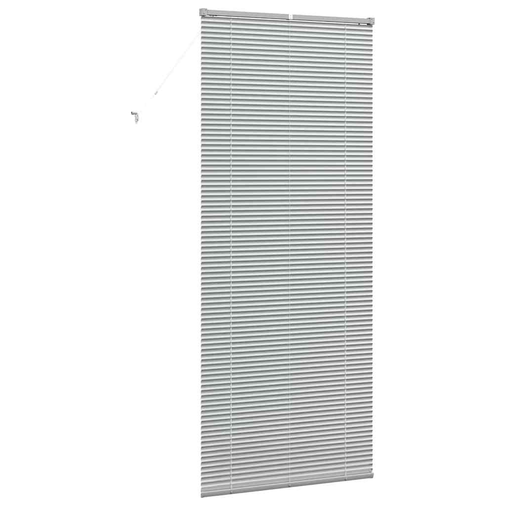 Window Blind with Curtains Manual Silver Aluminium