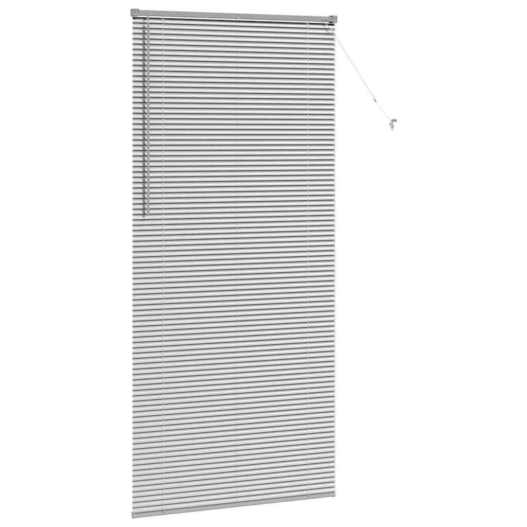 Window Blind with Curtains Manual Silver Aluminium