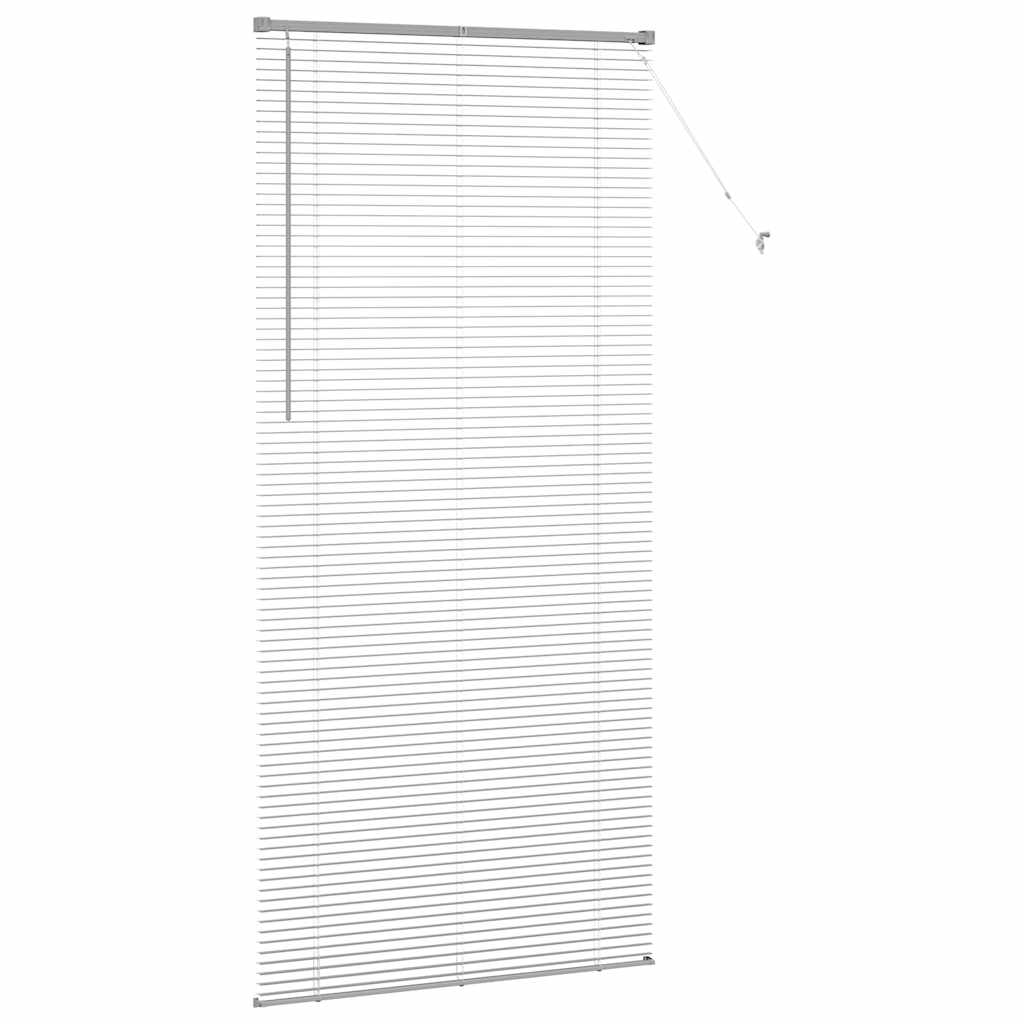Window Blind with Curtains Manual Silver Aluminium