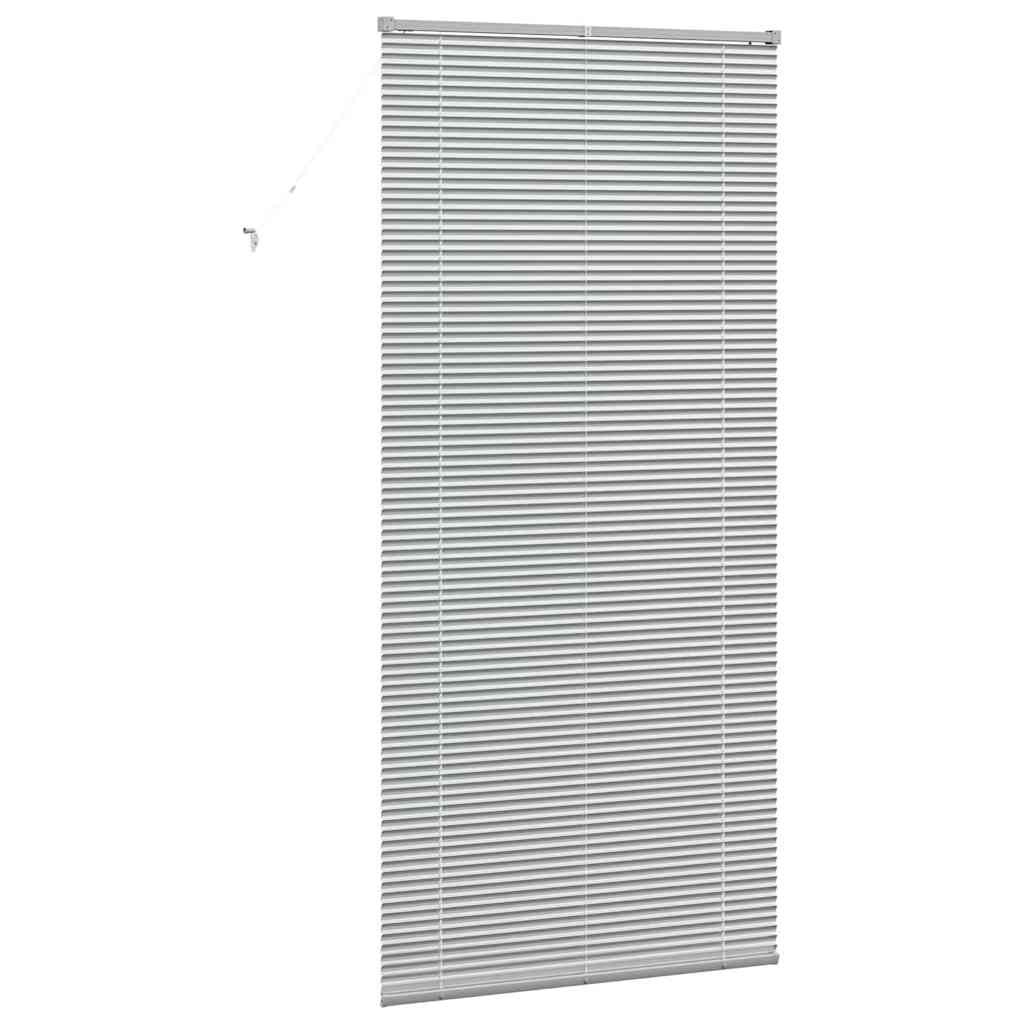 Window Blind with Curtains Manual Silver Aluminium