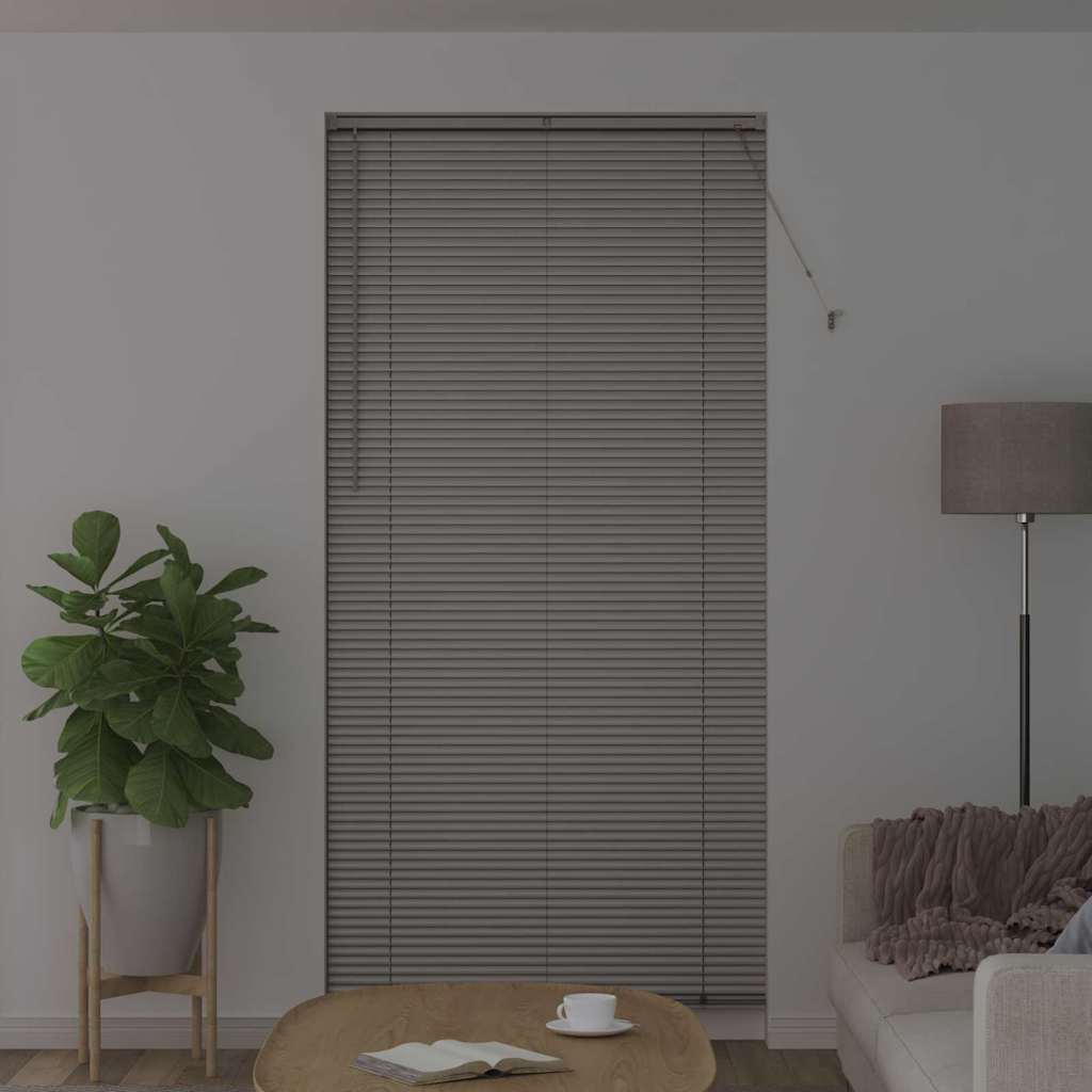 Window Blind with Curtains Manual Silver Aluminium
