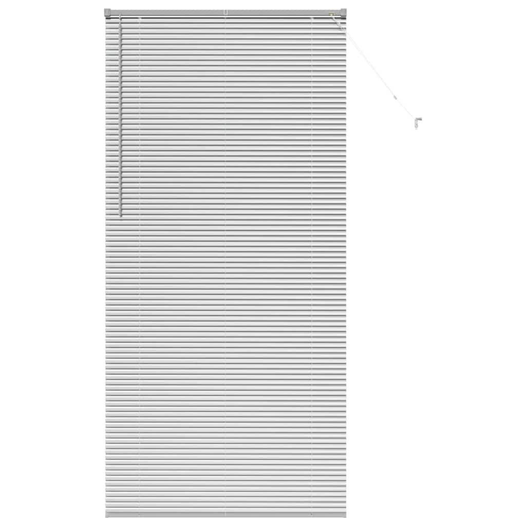 Window Blind with Curtains Manual Silver Aluminium