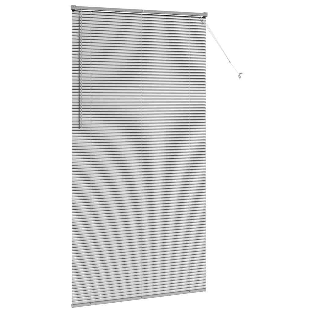 Window Blind with Curtains Manual Silver Aluminium
