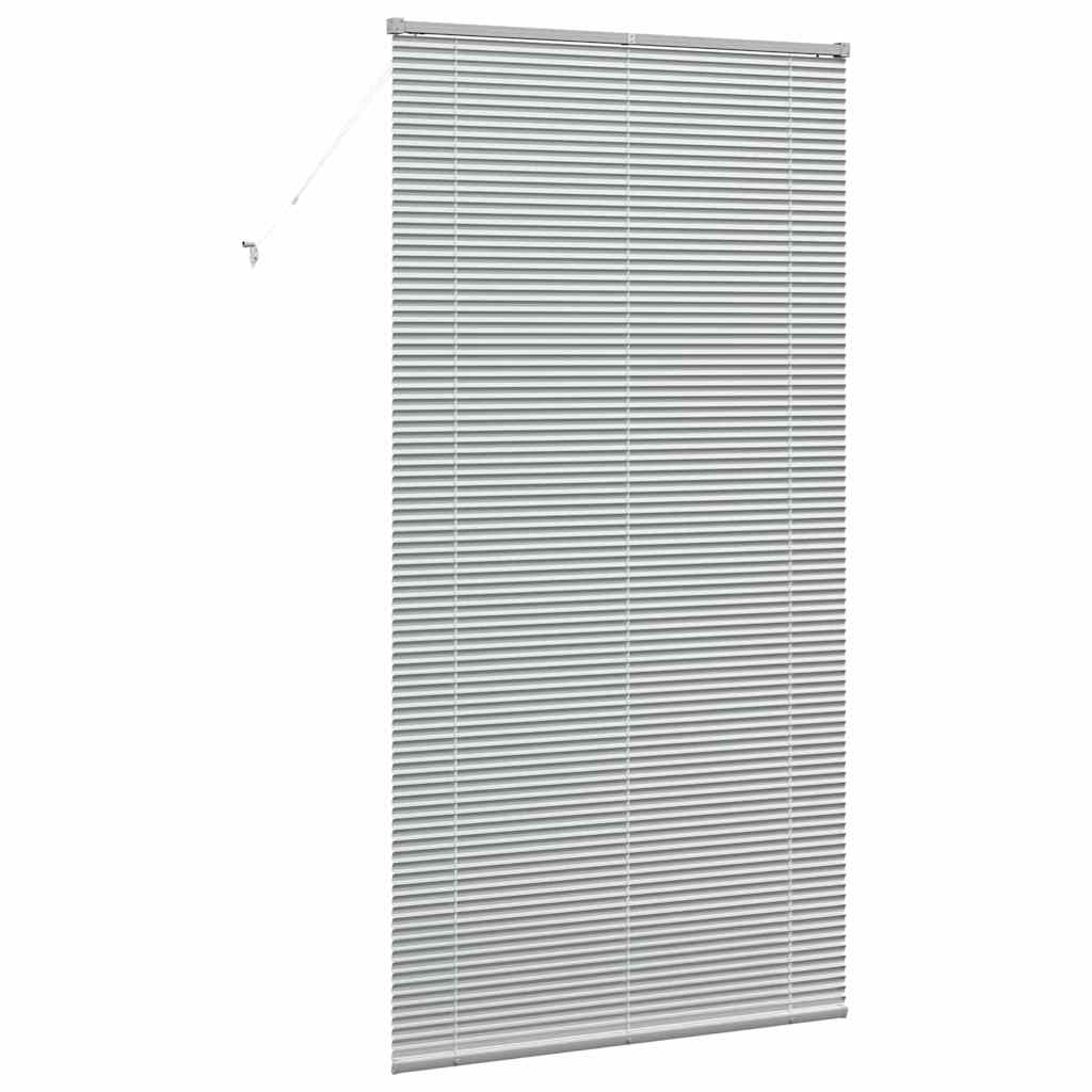 Window Blind with Curtains Manual Silver Aluminium