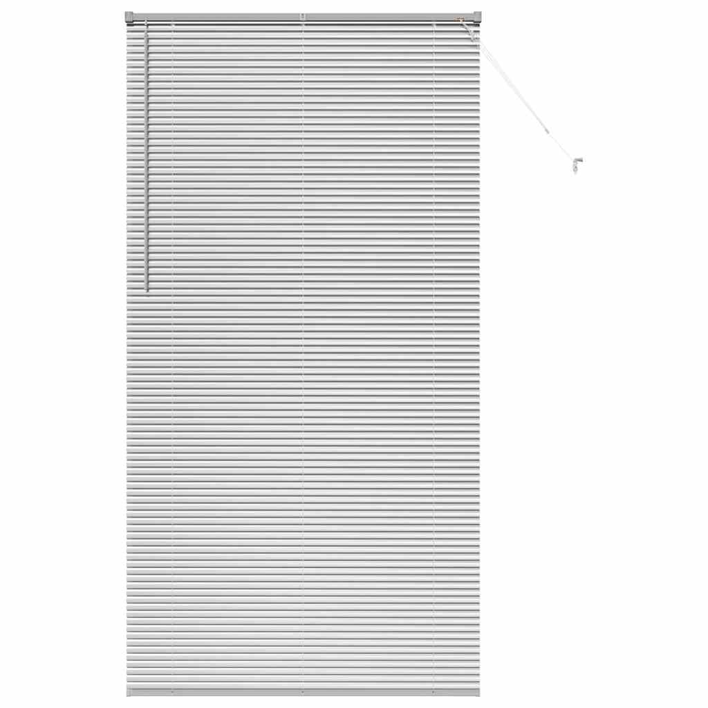 Window Blind with Curtains Manual Silver Aluminium
