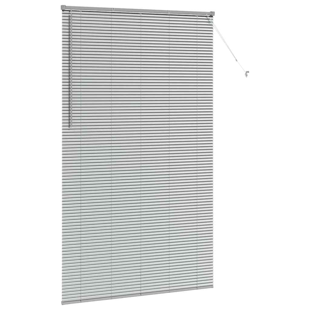 Window Blind with Curtains Manual Silver Aluminium