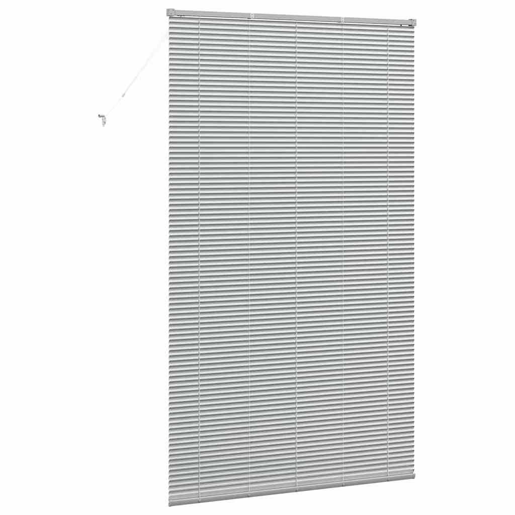 Window Blind with Curtains Manual Silver Aluminium