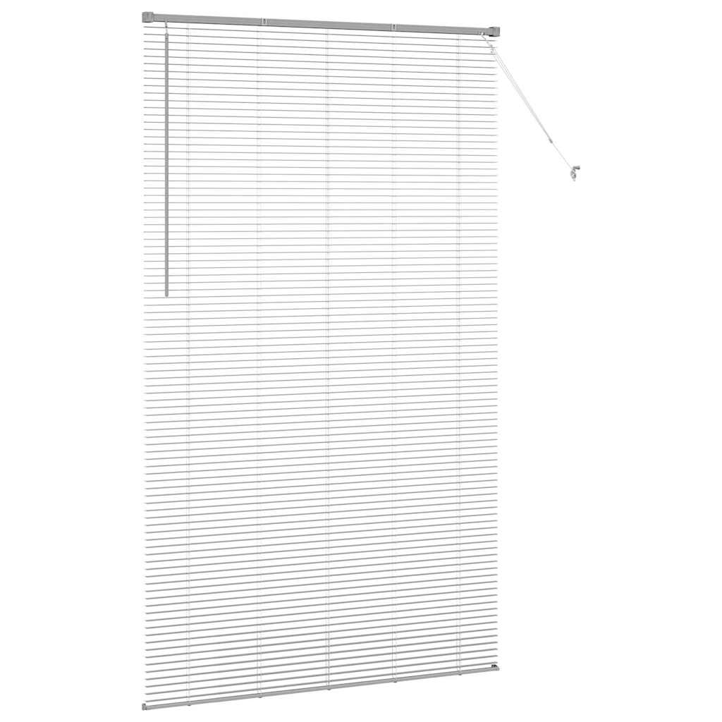 Window Blind with Curtains Manual Silver Aluminium