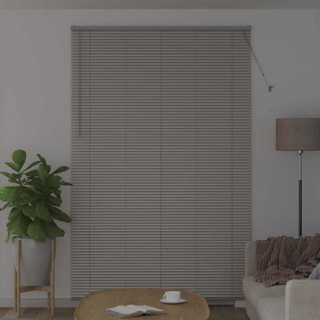 Window Blind with Curtains Manual Silver Aluminium