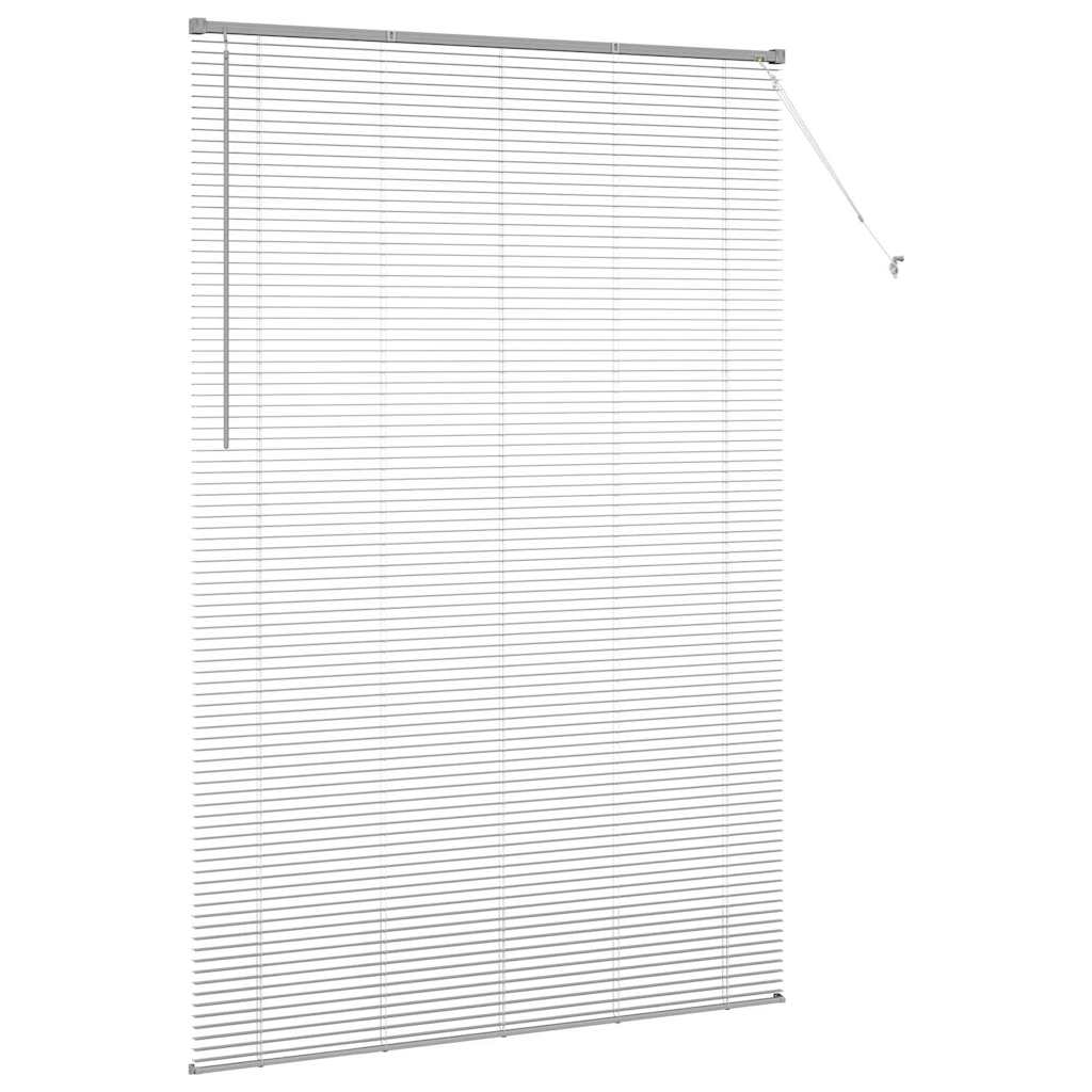 Window Blind with Curtains Manual Silver Aluminium