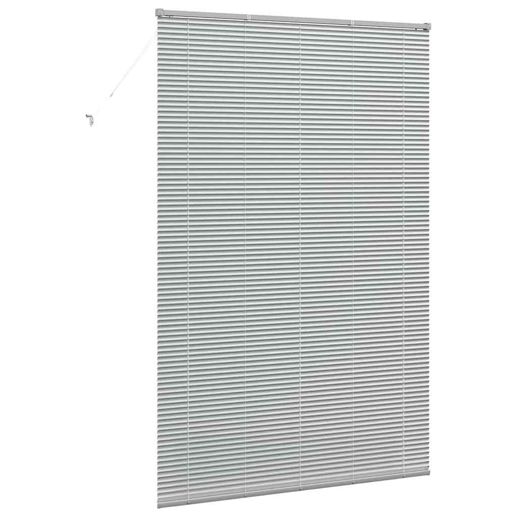 Window Blind with Curtains Manual Silver Aluminium