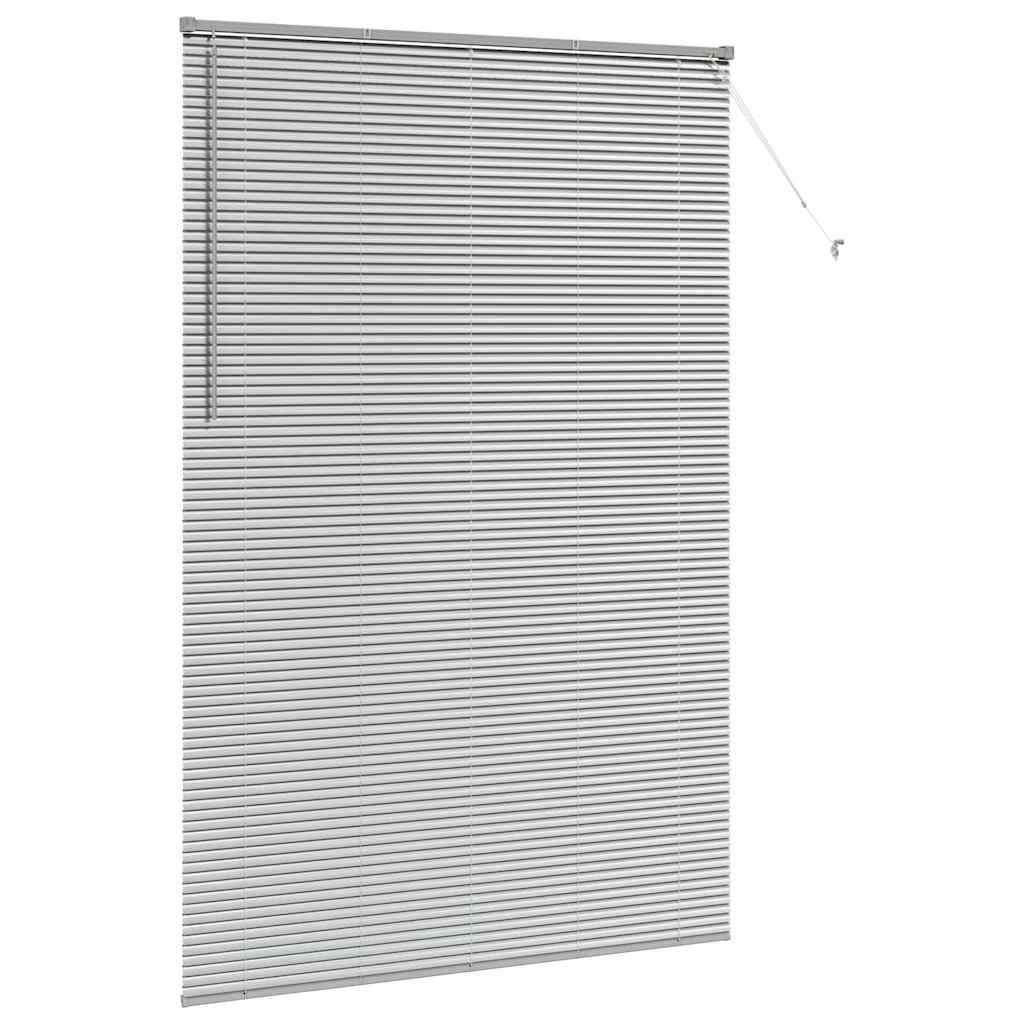 Window Blind with Curtains Manual Silver Aluminium
