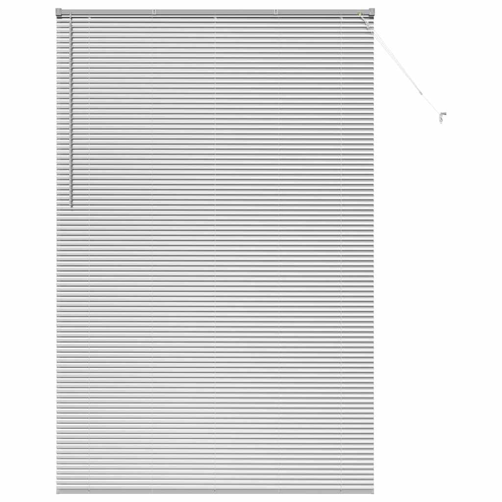 Window Blind with Curtains Manual Silver Aluminium