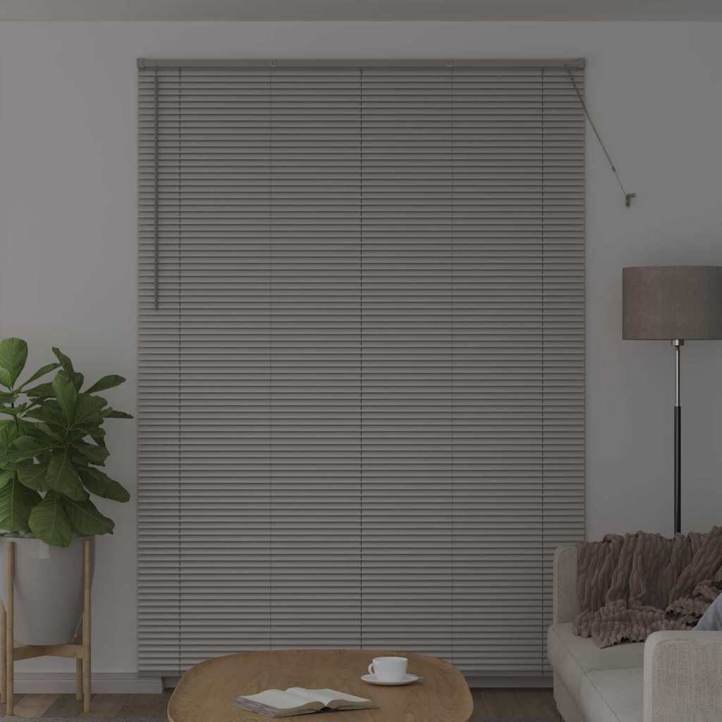 Window Blind with Curtains Manual Silver Aluminium