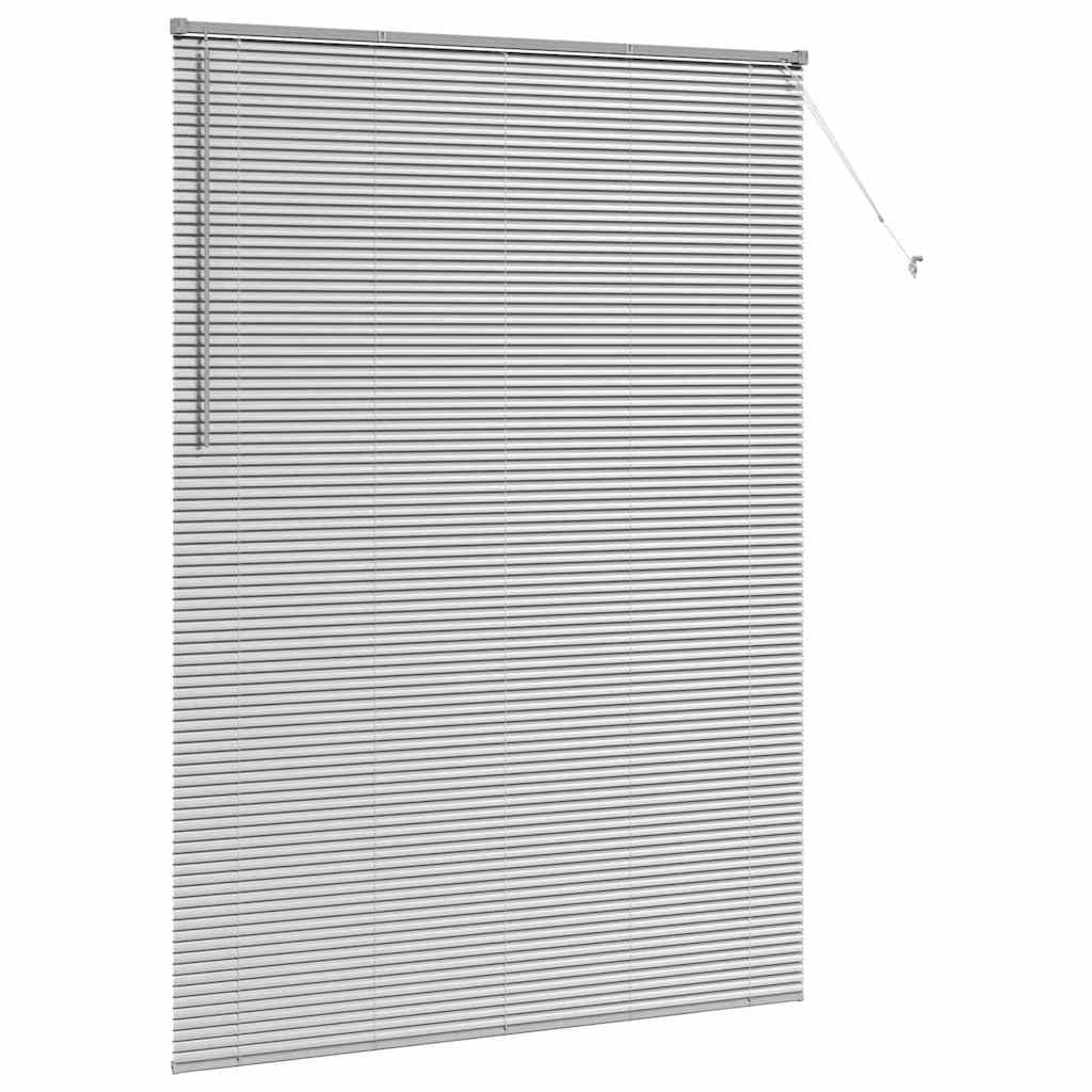 Window Blind with Curtains Manual Silver Aluminium