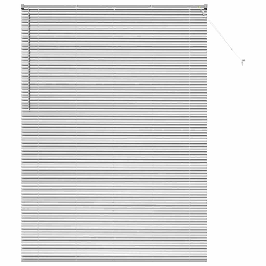 Window Blind with Curtains Manual Silver Aluminium