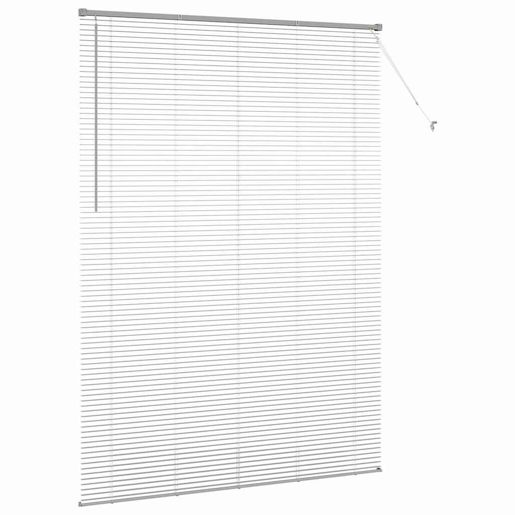 Window Blind with Curtains Manual Silver Aluminium