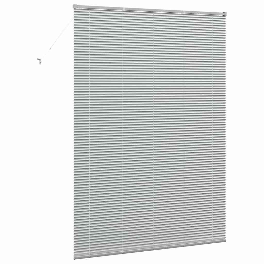 Window Blind with Curtains Manual Silver Aluminium