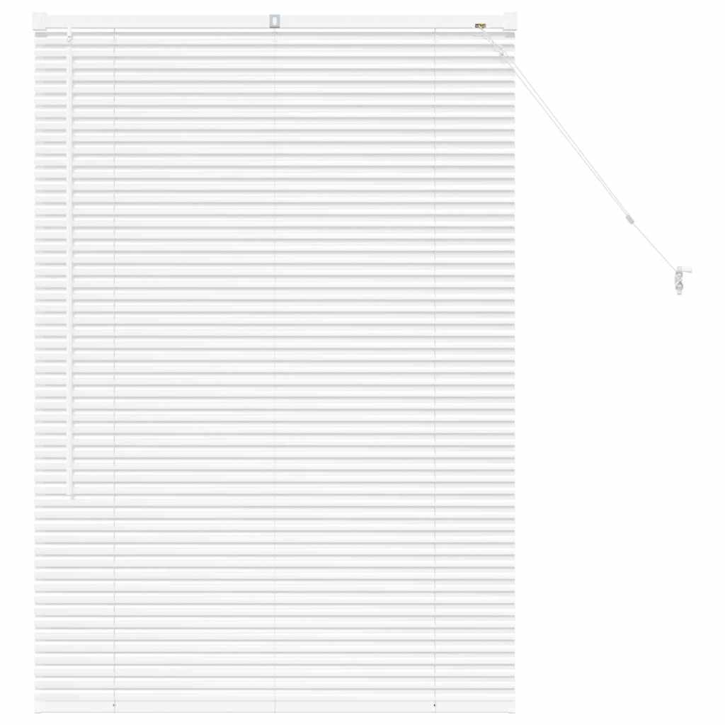 Window Blind with Curtains Manual White Aluminium