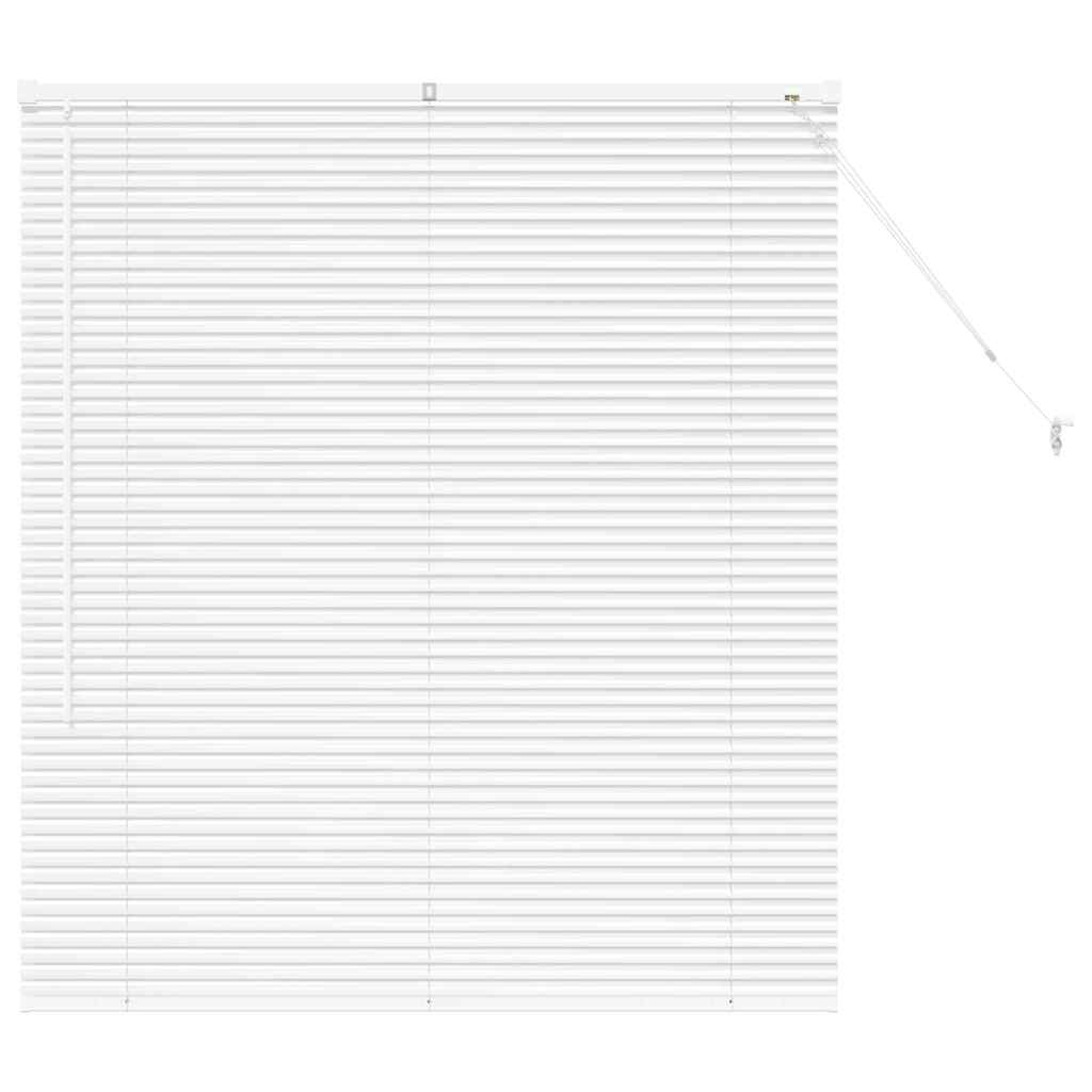 Window Blind with Curtains Manual White Aluminium