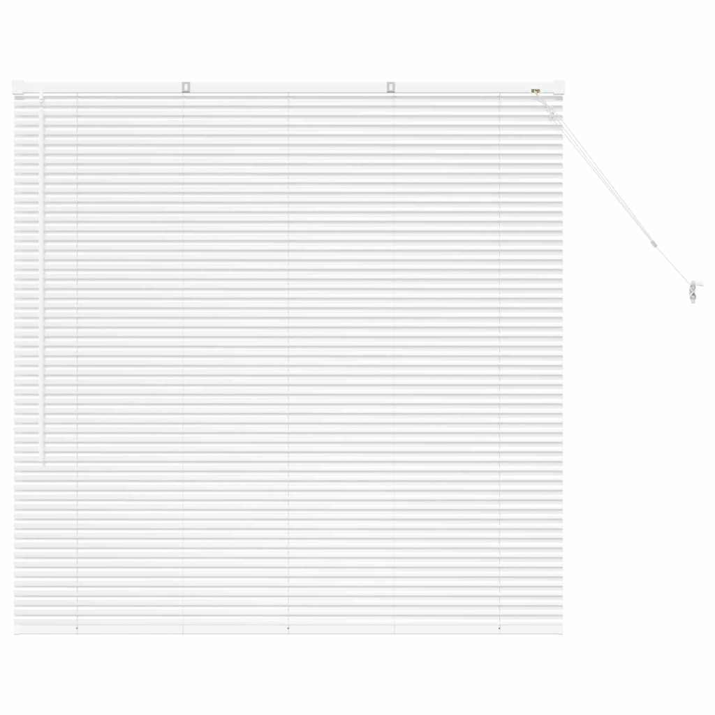 Window Blind with Curtains Manual White Aluminium