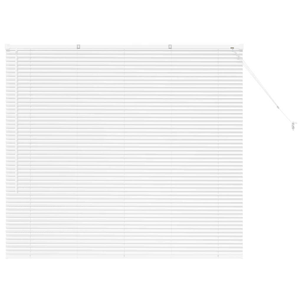Window Blind with Curtains Manual White Aluminium