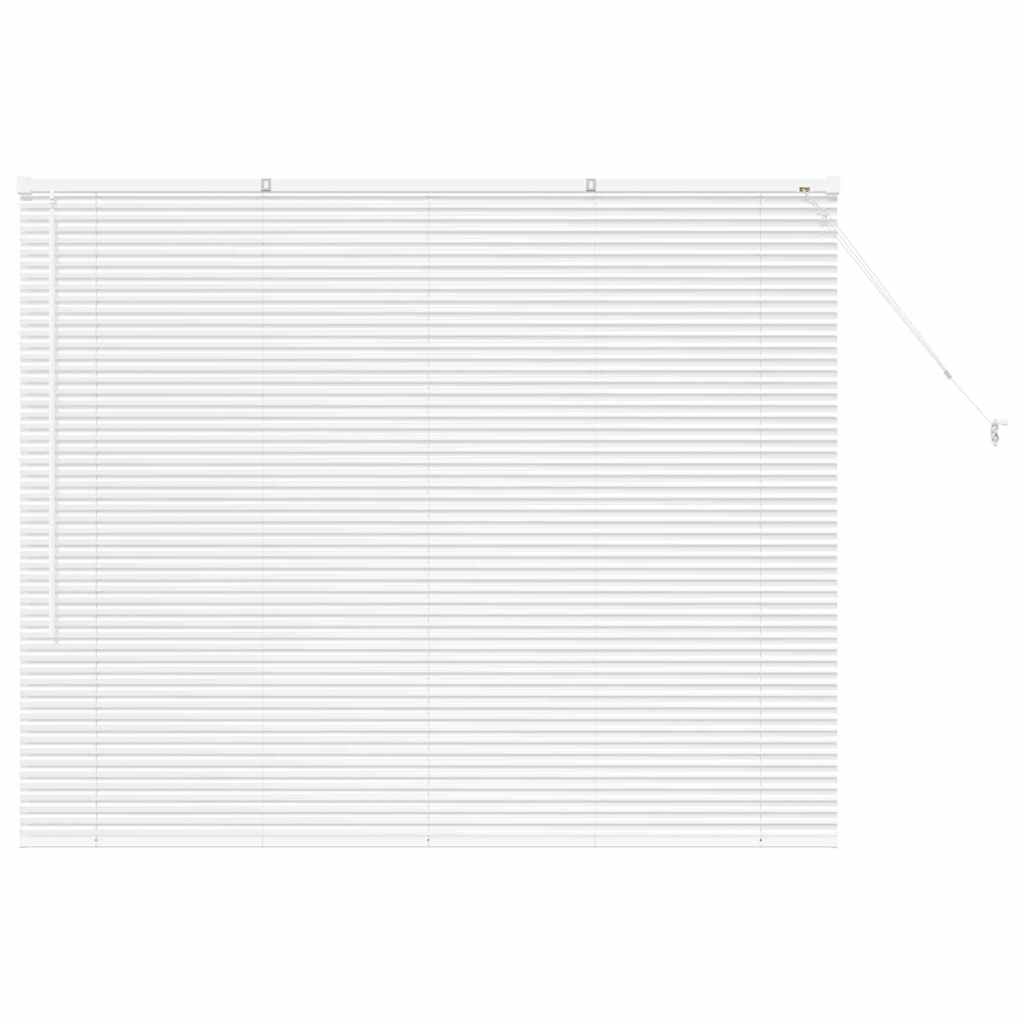 Window Blind with Curtains Manual White Aluminium