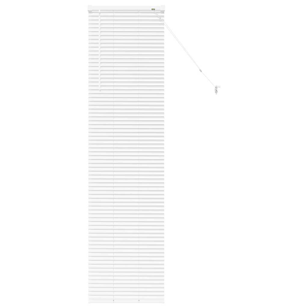 Window Blind with Curtains Manual White Aluminium
