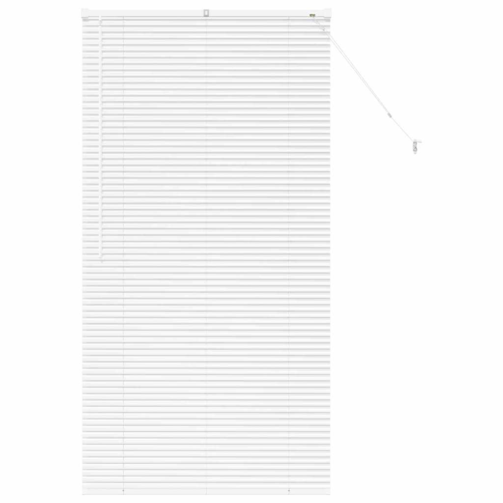 Window Blind with Curtains Manual White Aluminium