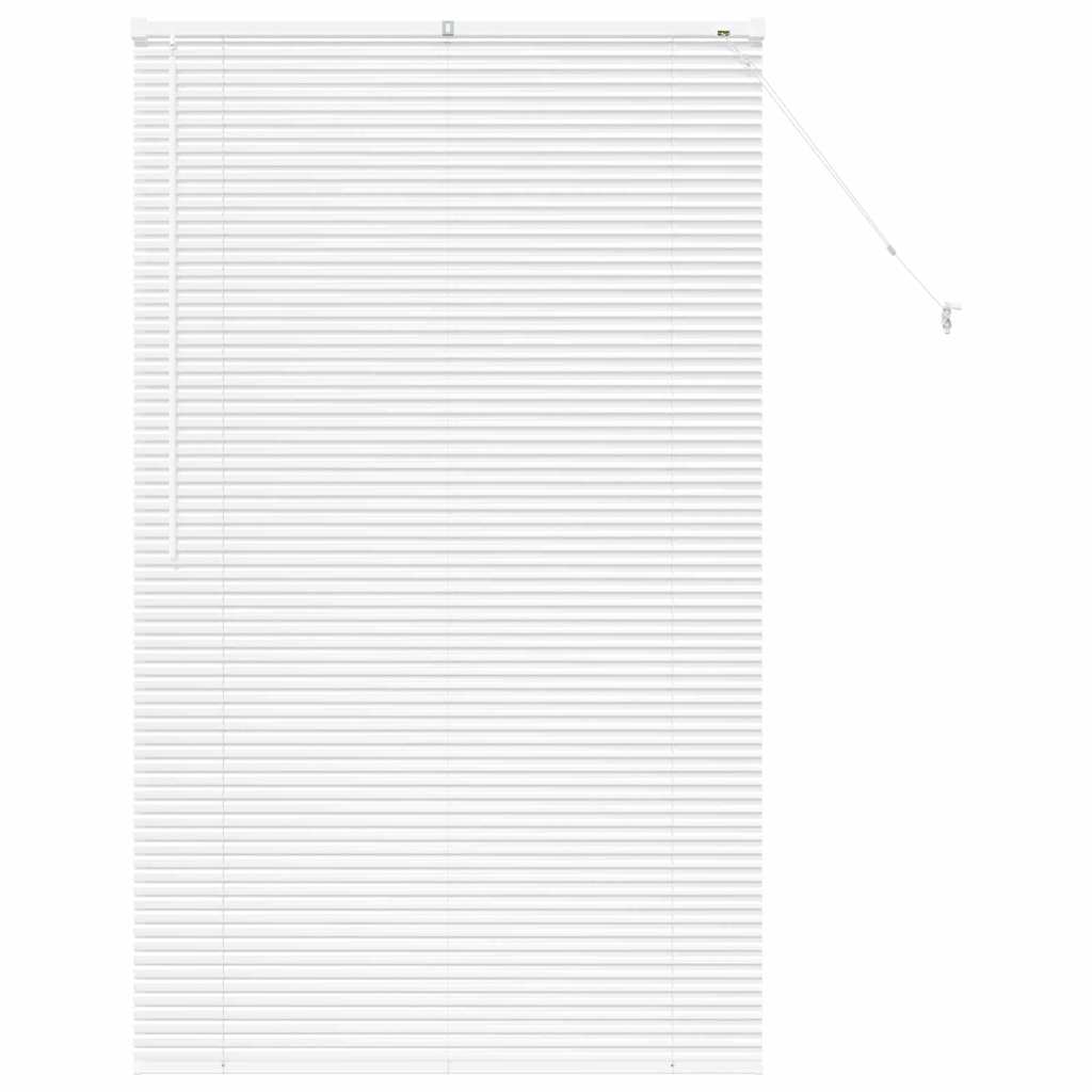 Window Blind with Curtains Manual White Aluminium