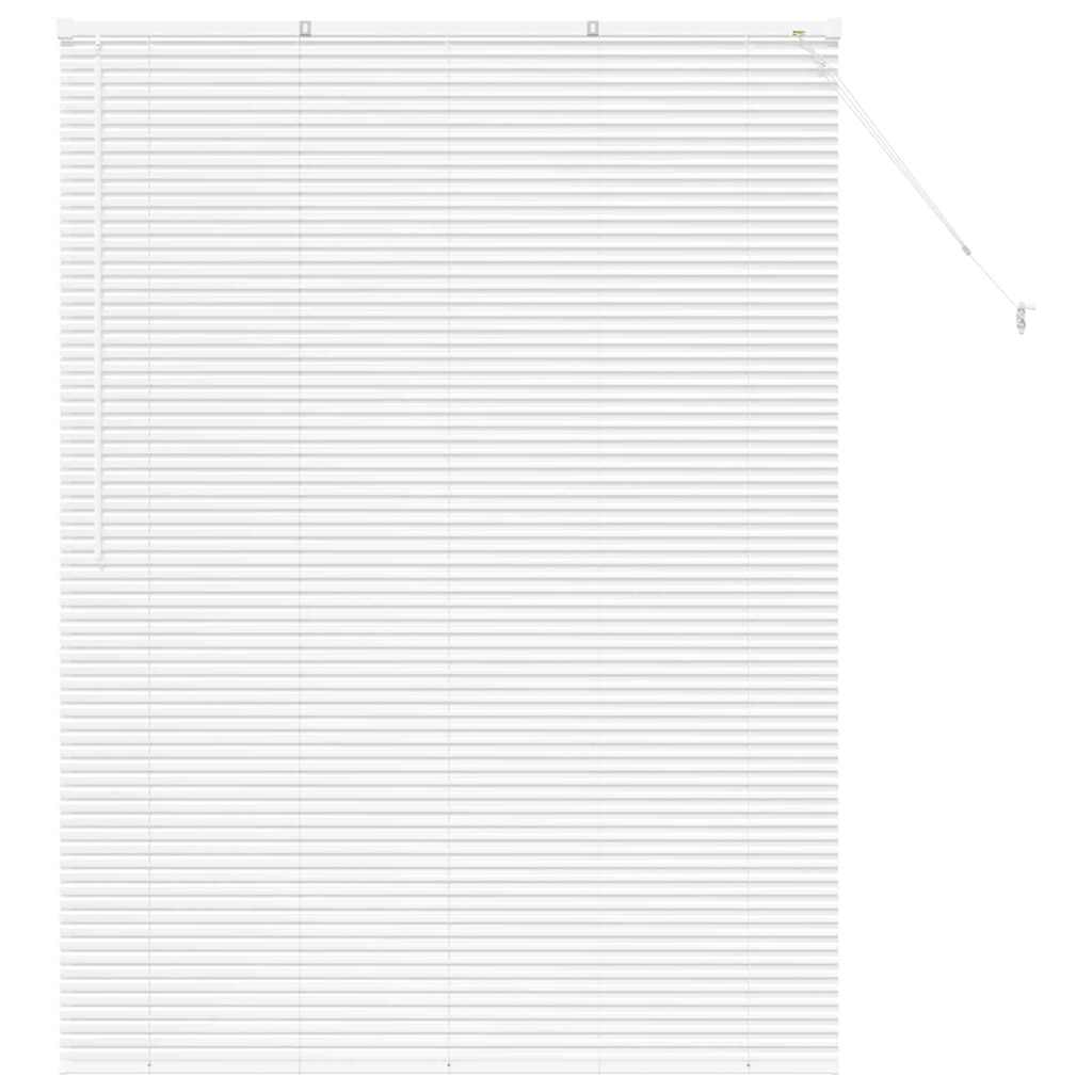 Window Blind with Curtains Manual White Aluminium