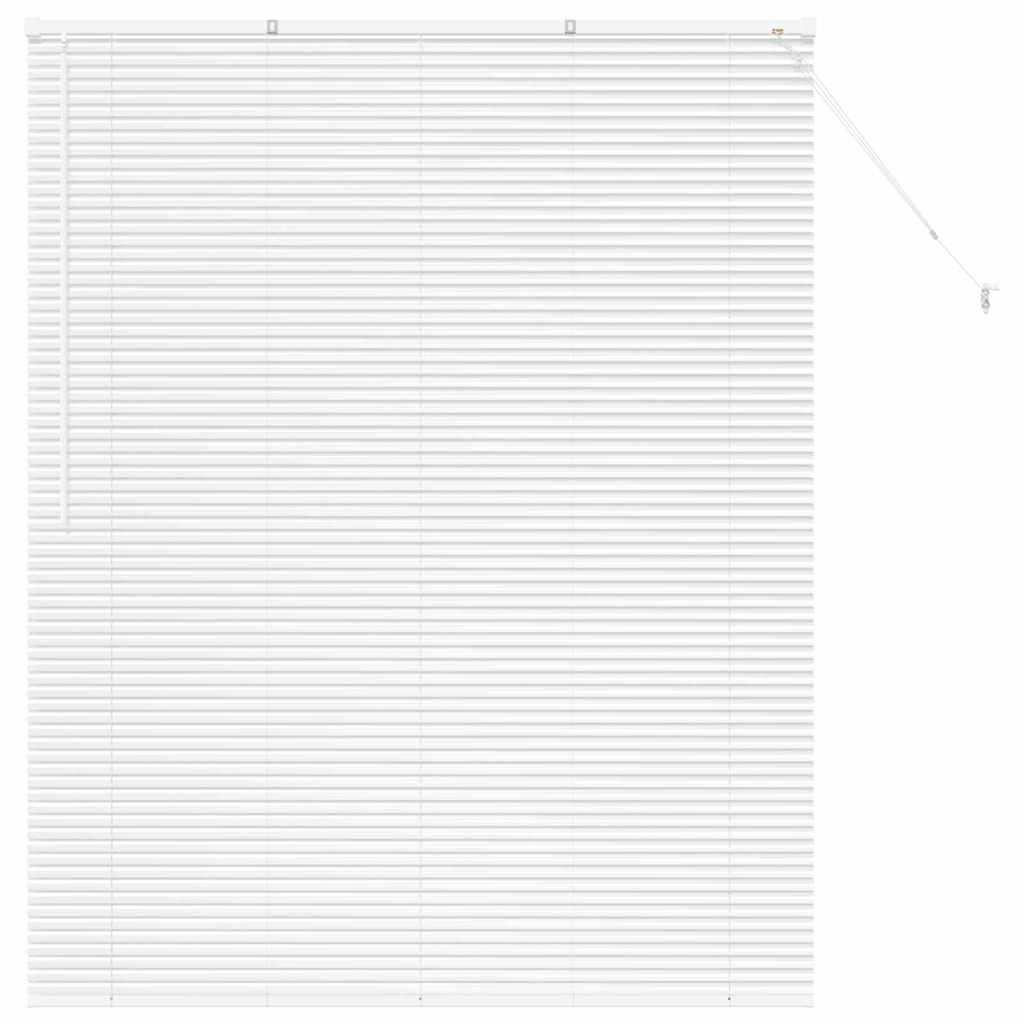 Window Blind with Curtains Manual White Aluminium