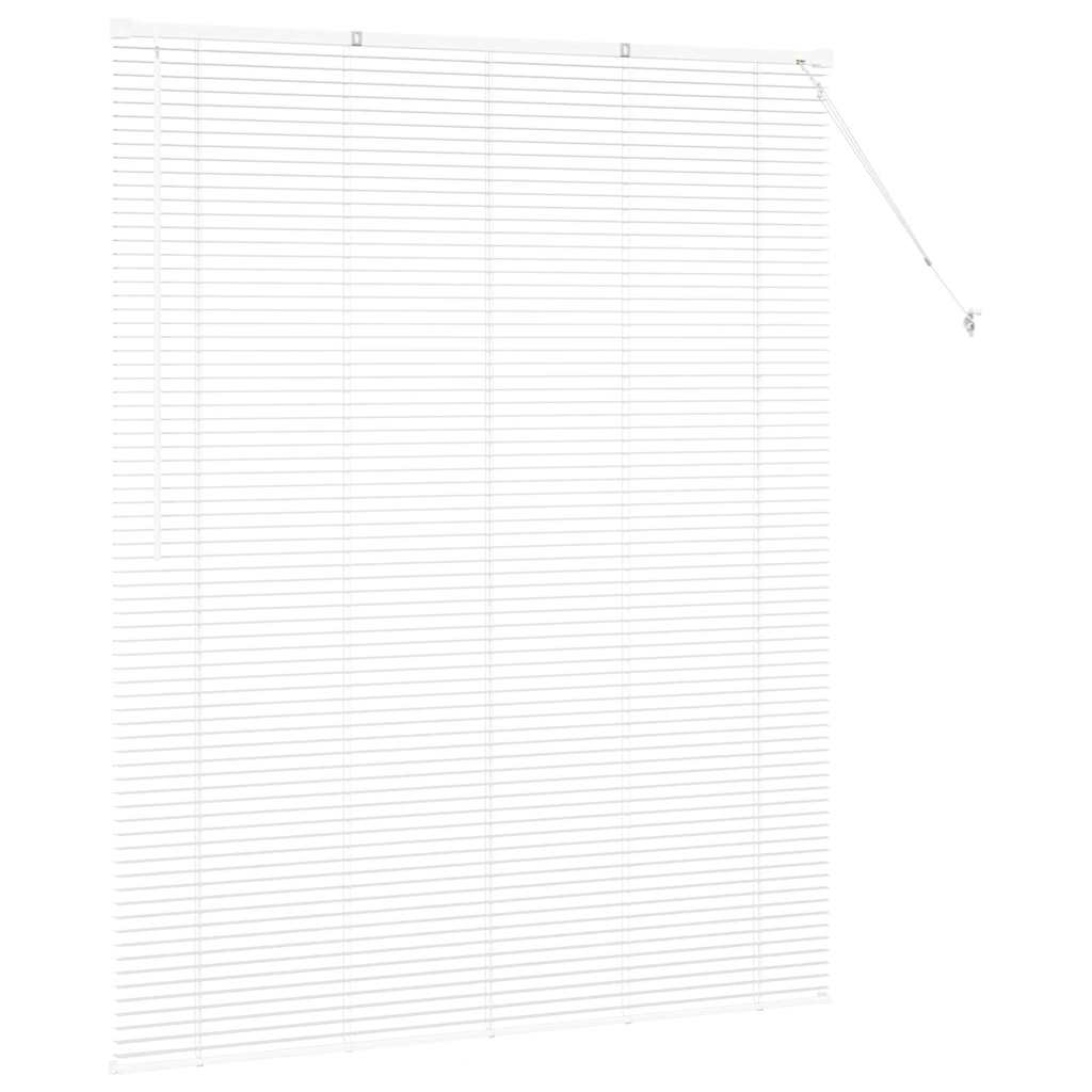 Window Blind with Curtains Manual White Aluminium