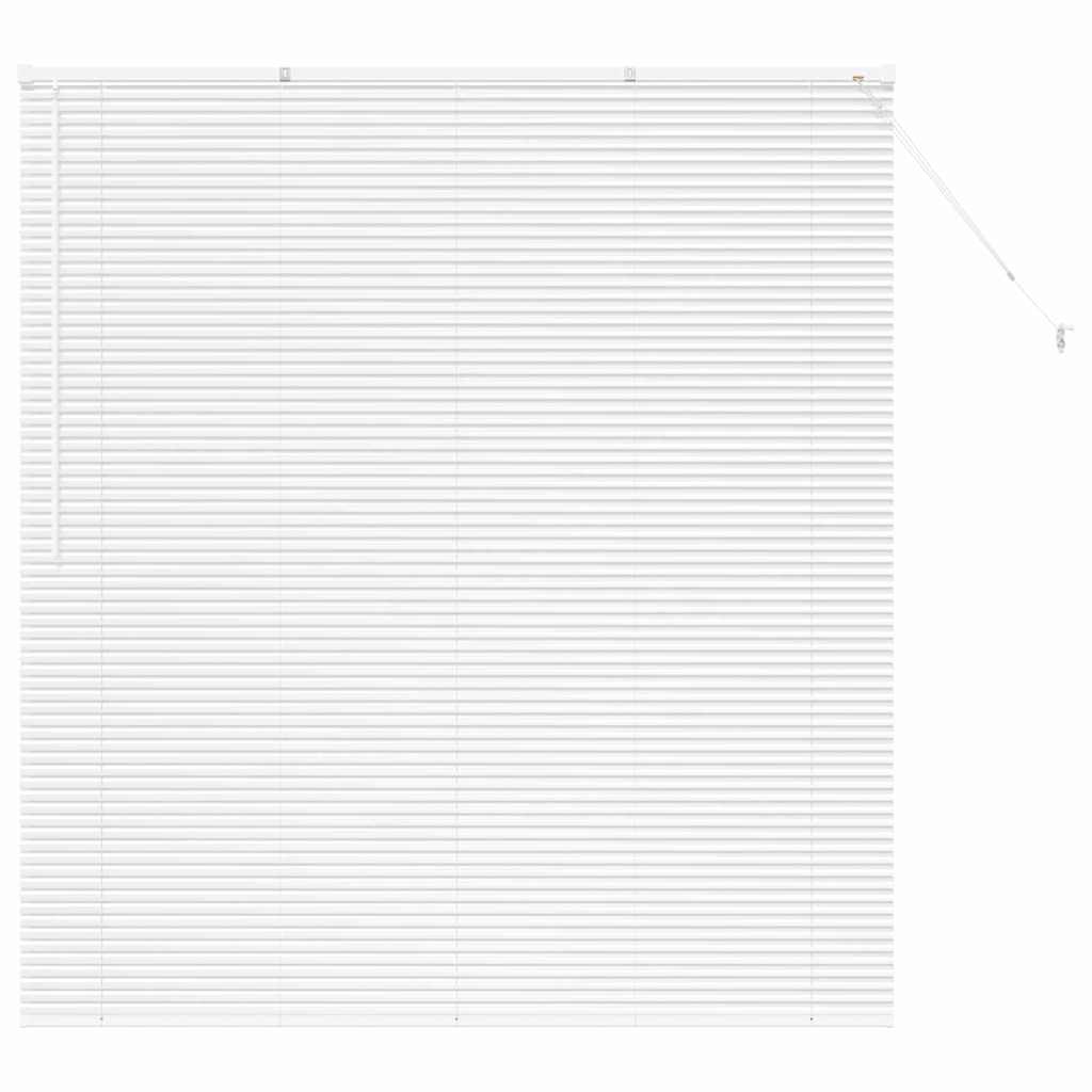 Window Blind with Curtains Manual White Aluminium