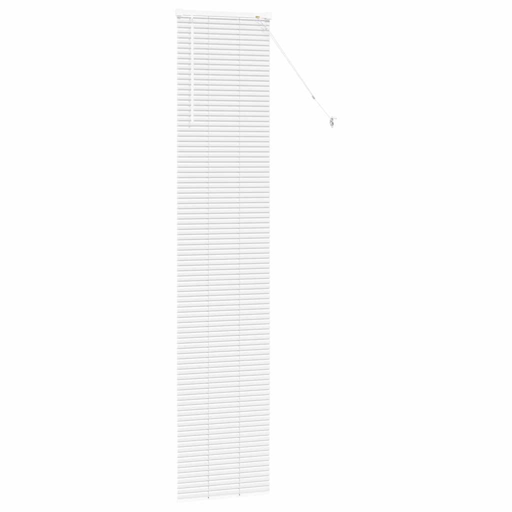 Window Blind with Curtains Manual White Aluminium