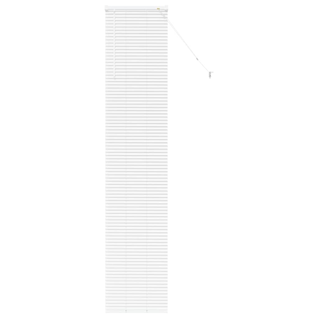 Window Blind with Curtains Manual White Aluminium