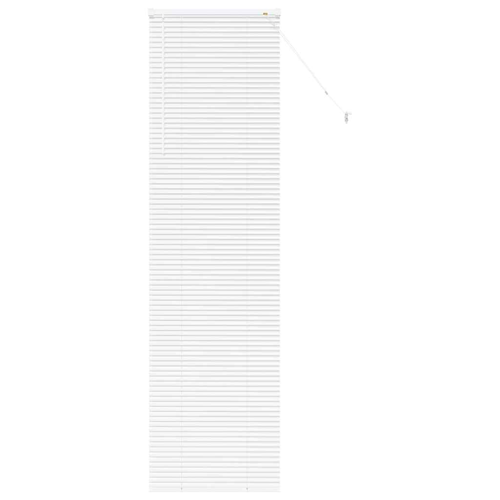 Window Blind with Curtains Manual White Aluminium