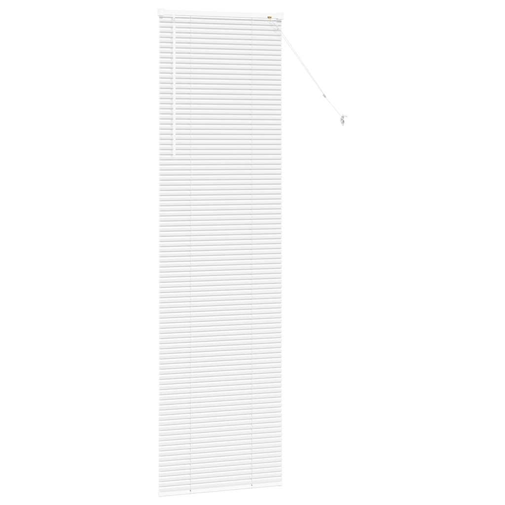 Window Blind with Curtains Manual White Aluminium