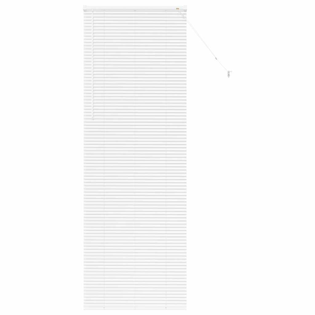 Window Blind with Curtains Manual White Aluminium