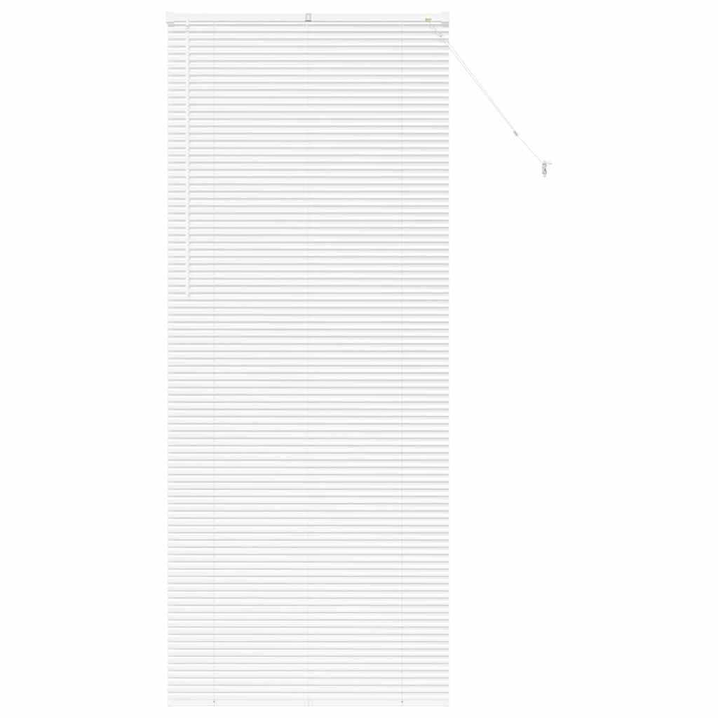 Window Blind with Curtains Manual White Aluminium