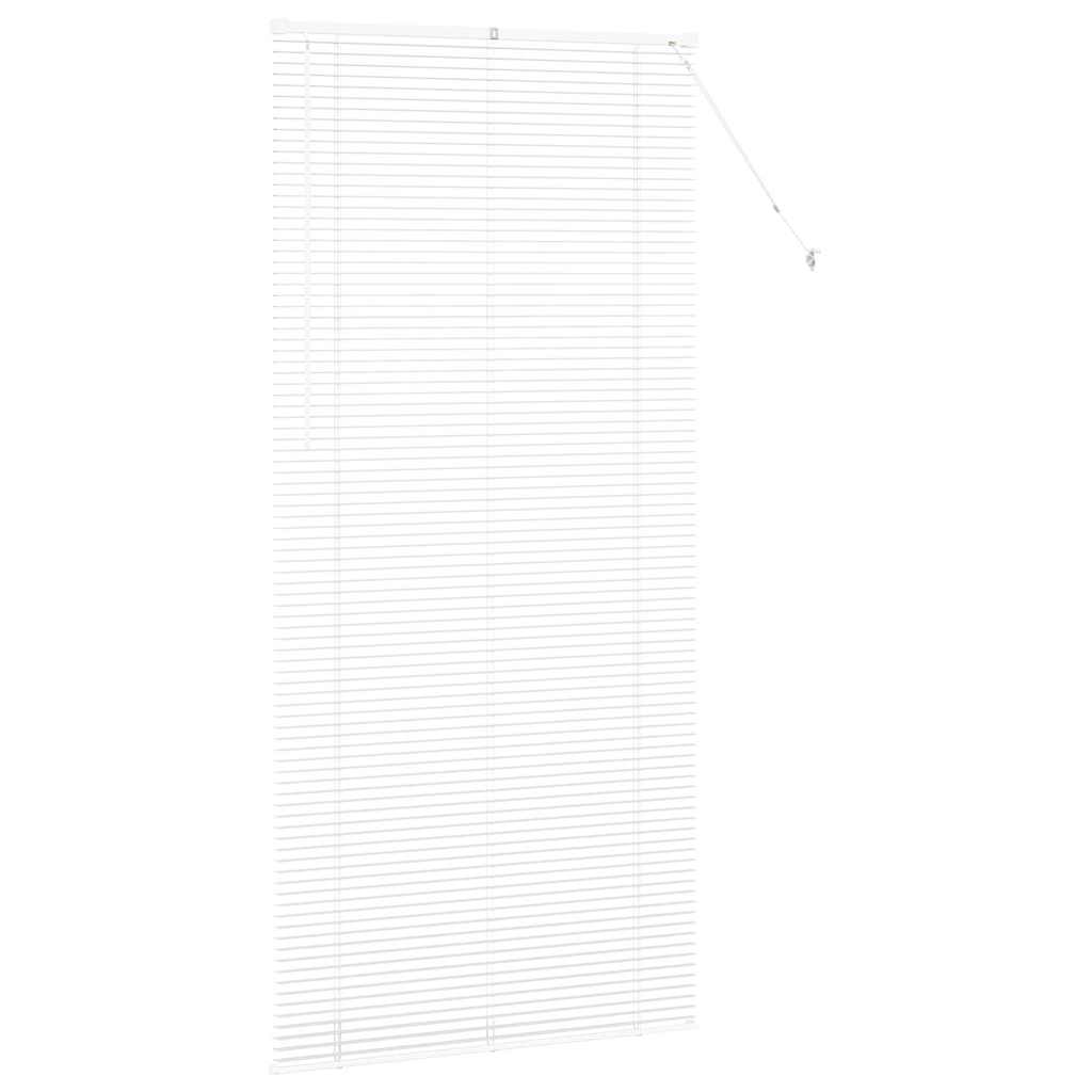 Window Blind with Curtains Manual White Aluminium