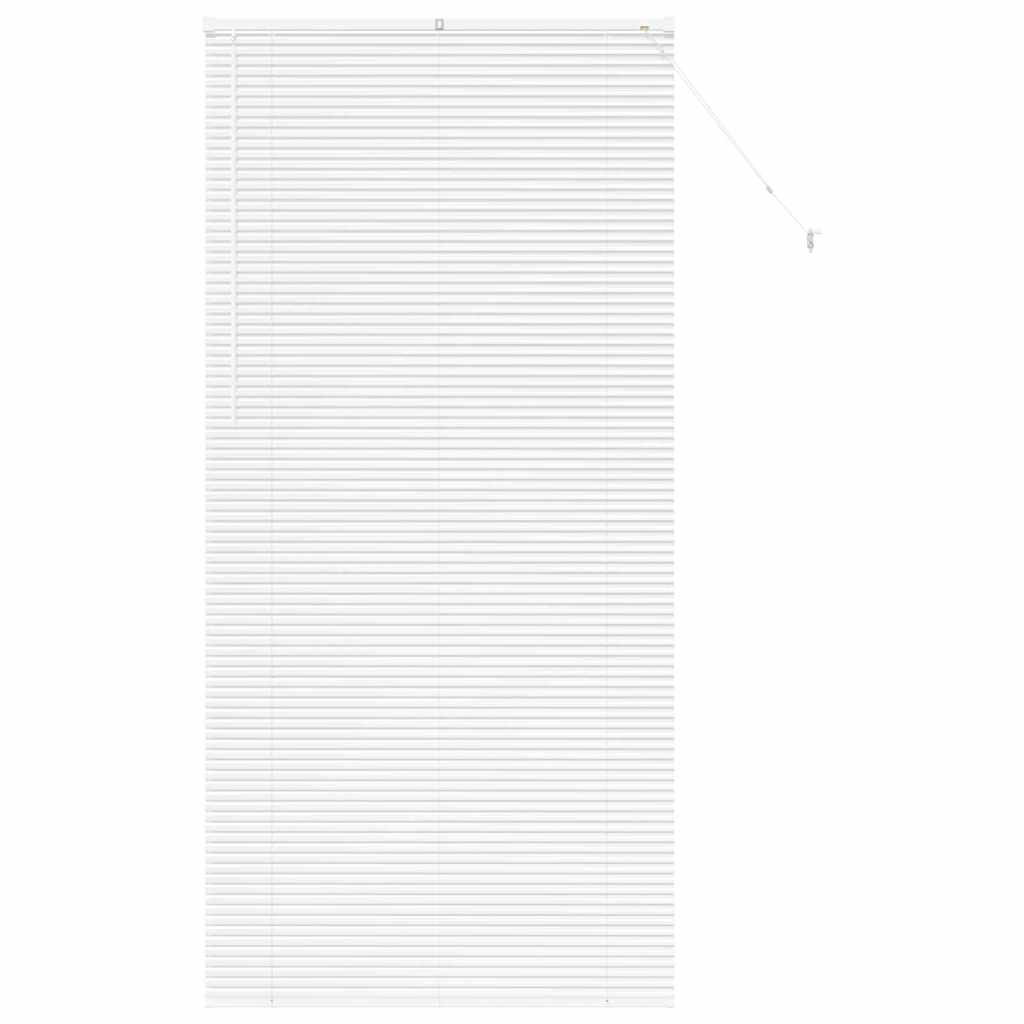 Window Blind with Curtains Manual White Aluminium