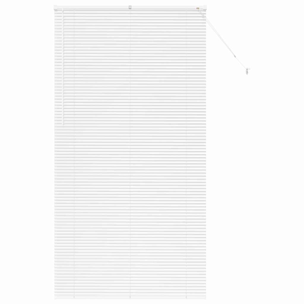 Window Blind with Curtains Manual White Aluminium