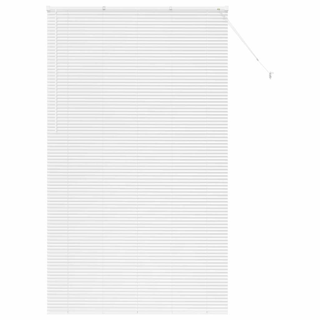 Window Blind with Curtains Manual White Aluminium