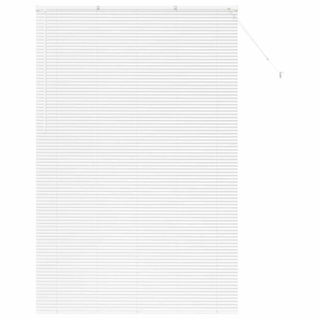 Window Blind with Curtains Manual White Aluminium