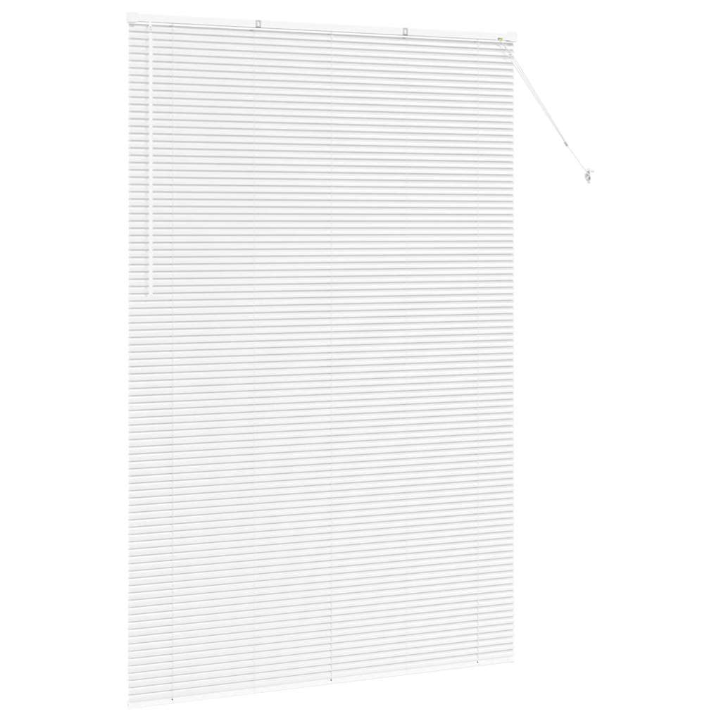 Window Blind with Curtains Manual White Aluminium